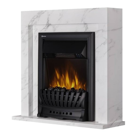 Изображение товара Электрокамин Firelight Simple Classic с очагом Electrolux, белый мрамор 20м²