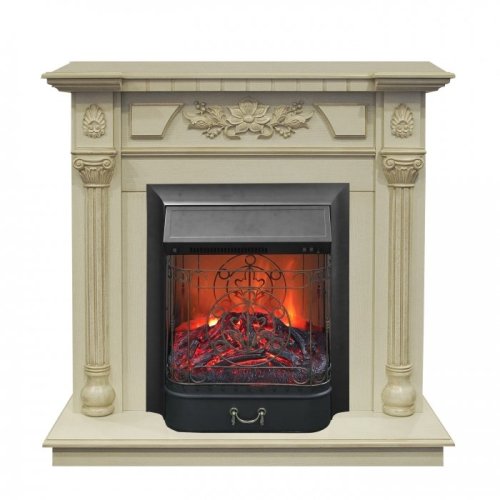 Каминокомплект RealFlame Dacota STD/EUG WT с очагом Majestic Lux Black S