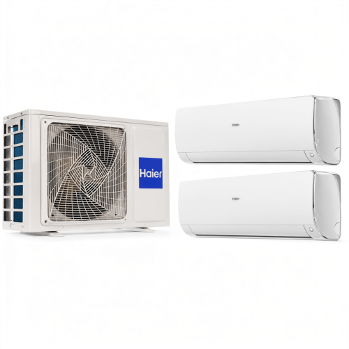 Мульти сплит-система на 2 комнаты 25+25 м2 Haier 2х AS25S2SF3FA-W/2U50S2SM2FA Super Match — фото 1