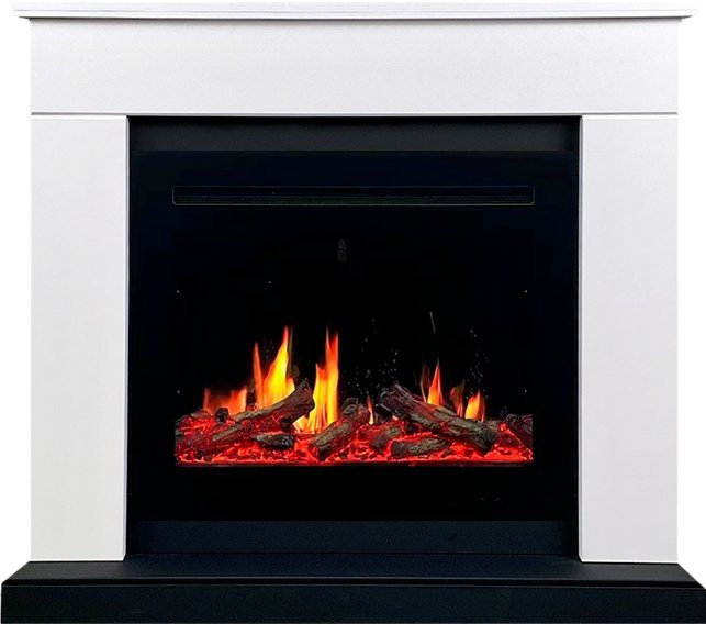 Каминокомплект Royal Flame Bergen 23 CRM (Разборный) с очагом 5D V-ART 25 белый с черным — фото 1