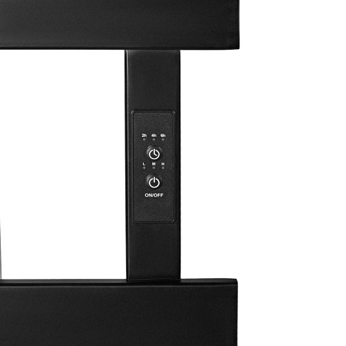 Электрический полотенцесушитель Stout Neosoul quadro 100*50 черный матовый — фото 2