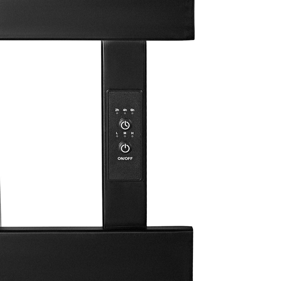 Электрический полотенцесушитель Stout Neosoul quadro 100*50 черный матовый — фото 2