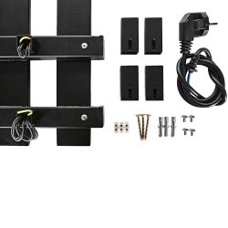 Электрический полотенцесушитель Stout Neosoul quadro 100*50 черный матовый