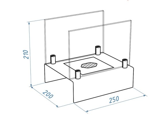 Настольный биокамин Lux Fire Арлекино M КН-0017М-11