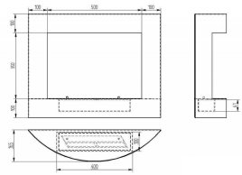 Биокамин настенный Zefire Atello 700