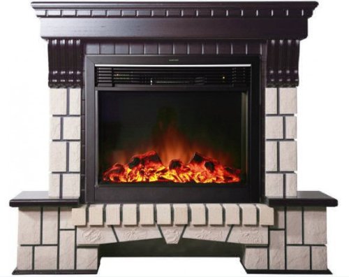 Каминокомплект Interflame Экстер темный дуб с очагом Jupiter GLS LED Black — фото 1