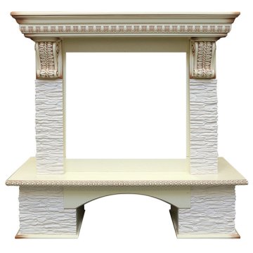 Портал Royal Flame Pierre Luxe сланец мелкий белый под очаги Vision 23