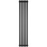 Стальной трубчатый радиатор Stout Tube QV40-1750-6 Quadro RAL1T103S9005 черный матовый муар