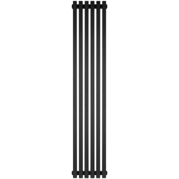 Стальной трубчатый радиатор Stout Tube QV40-1750-6 Quadro RAL1T103S9005 черный матовый муар
