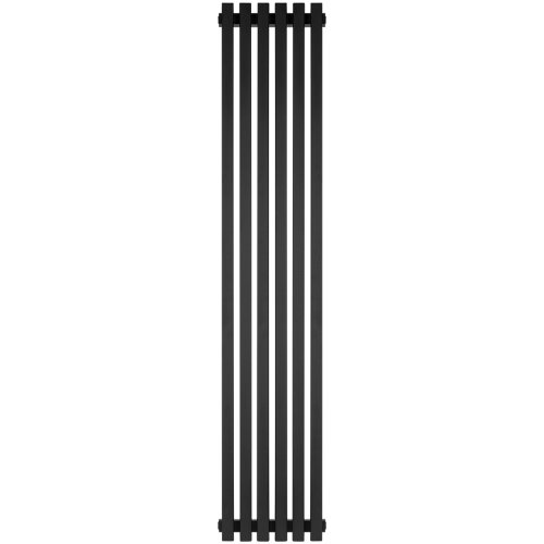 Стальной трубчатый радиатор Stout Tube QV40-1750-6 Quadro RAL1T103S9005 черный матовый муар — фото 2