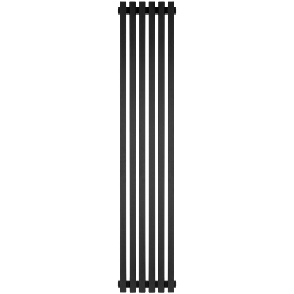 Стальной трубчатый радиатор Stout Tube QV40-1750-6 Quadro RAL1T103S9005 черный матовый муар