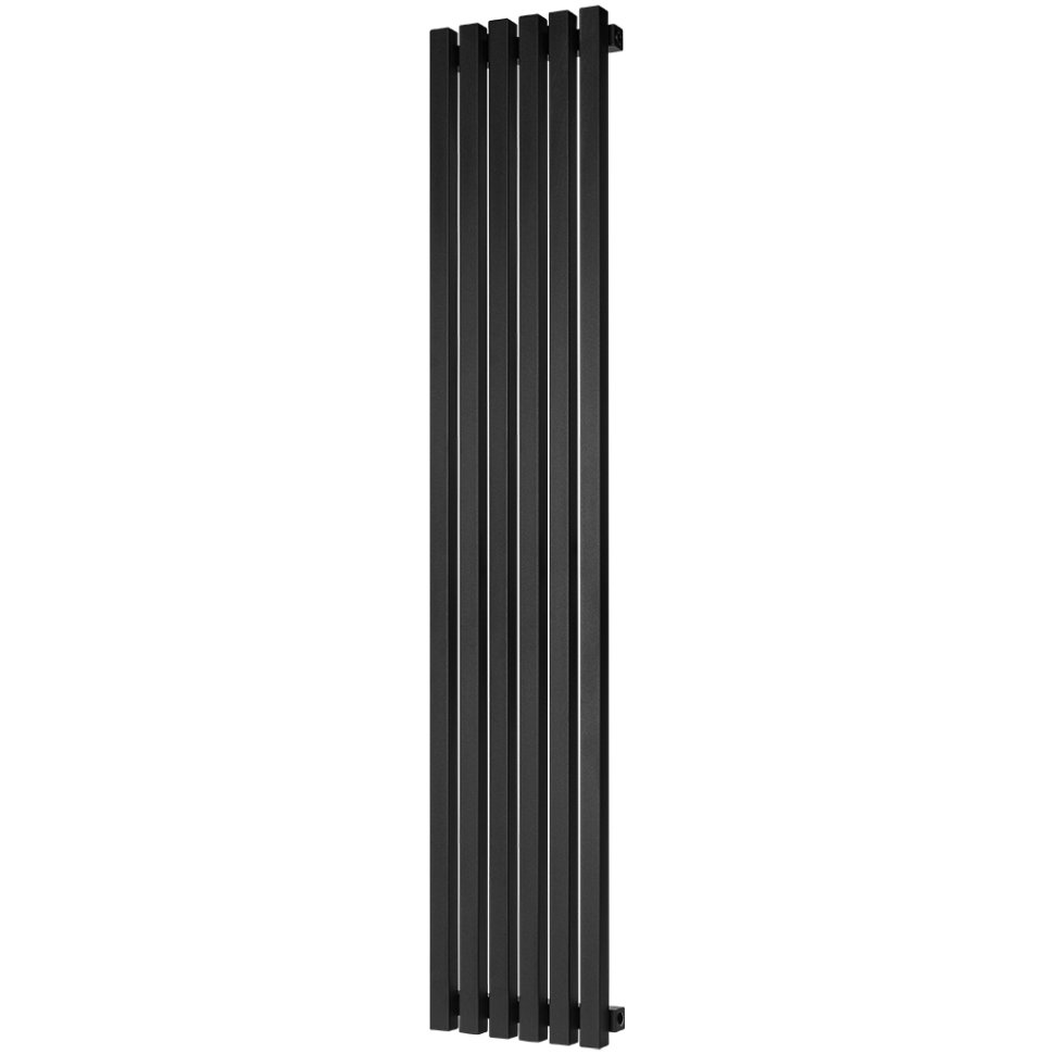 Стальной трубчатый радиатор Stout Tube QV40-1750-6 Quadro RAL1T103S9005 черный матовый муар