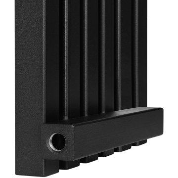 Стальной трубчатый радиатор Stout Tube QV40-1750-6 Quadro RAL1T103S9005 черный матовый муар