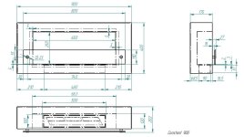 Биокамин напольный Zefire Constant 900