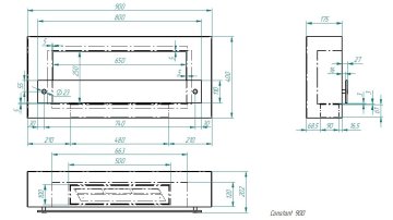 Биокамин напольный Zefire Constant 900