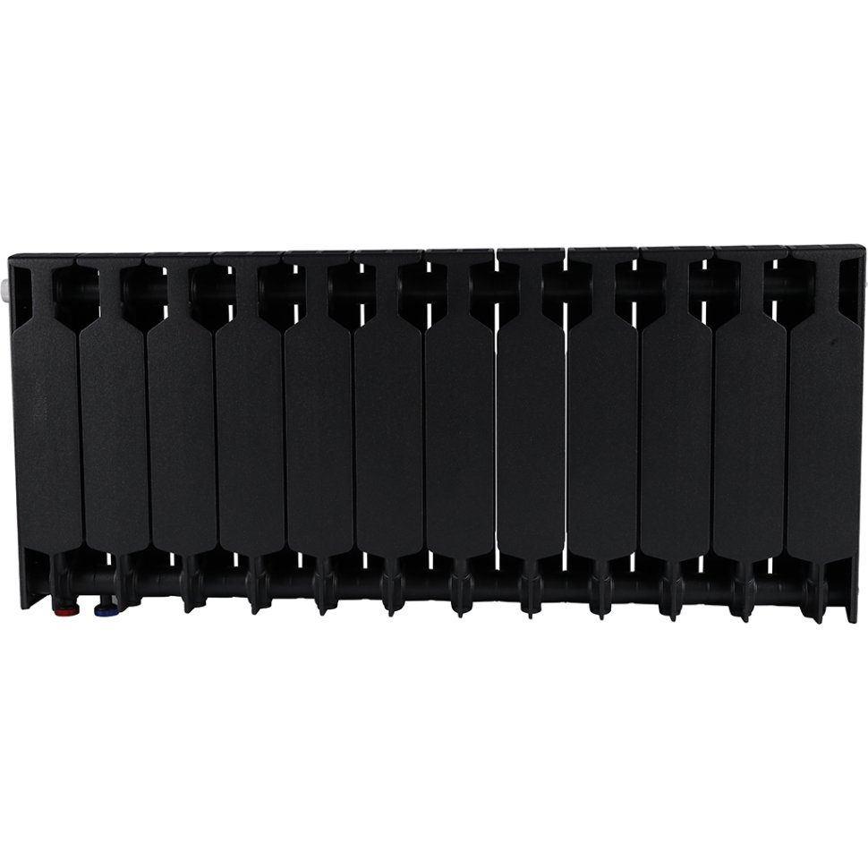 Биметаллический радиатор отопления Rifar Supremo Ventil SVR 350 12 секций нижнее правое подключение антрацит