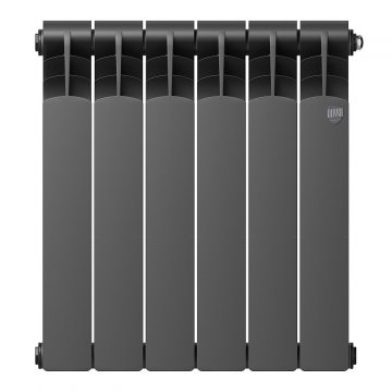 Биметаллический радиатор отопления Royal Thermo Revolution Bimetall 500 2.0 6 секций Noir Sable
