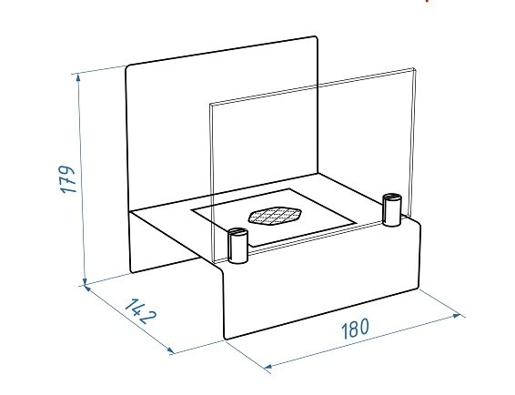 Настольный биокамин Lux Fire Афиша S КН-0017S-11