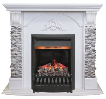 Каминокомплект RealFlame Athena GR STD/EUG/25/25'5 WT с очагом 3D Oregan