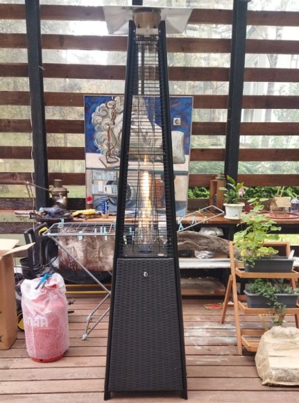 Изображение товара Газовый уличный обогреватель WWT 13I Rotang Black Mini 1.8m с пьезоподжигом