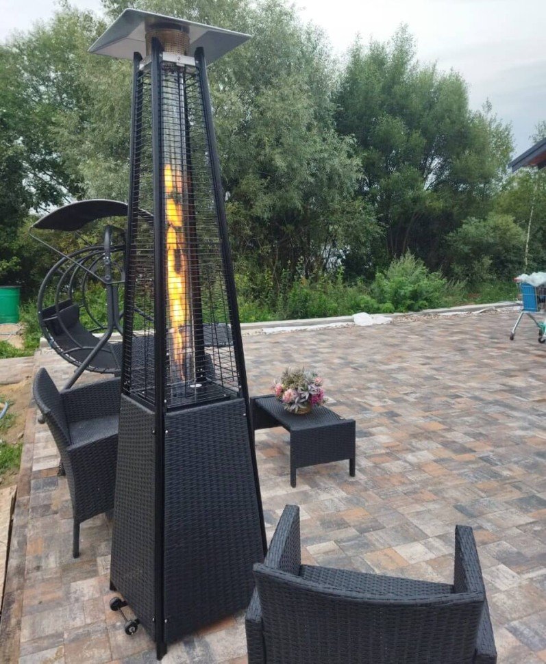 Уличный газовый обогреватель WWT 13I Rotang Black Mini 1.8m — фото 3