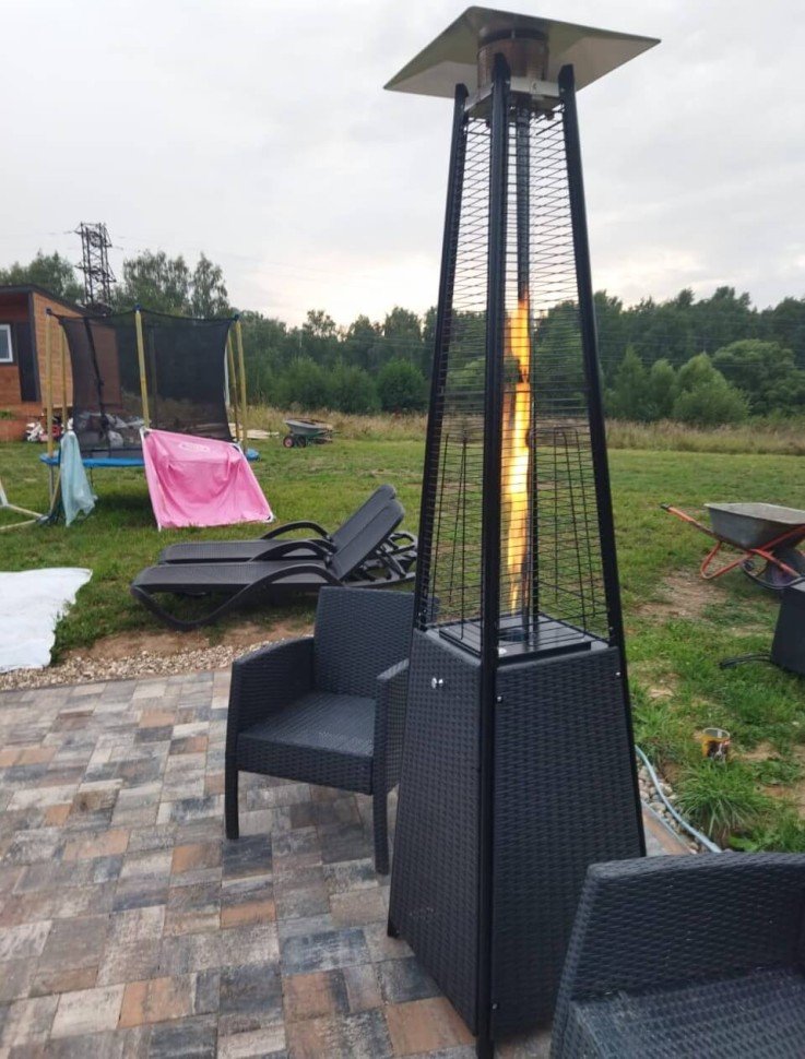 Уличный газовый обогреватель WWT 13I Rotang Black Mini 1.8m — фото 4