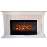 Каминокомплект Interflame МонБлан сланец с очагом Foton 36 LED FX QZ