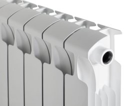 Биметаллический радиатор отопления Rifar Monolit 300 12 секций боковое подключение белый RAL 9016