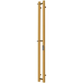 Электрический полотенцесушитель Stout Rock round 120*08 Золотой Хром 585 2 опоры