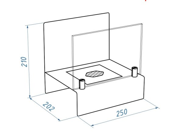Настольный биокамин Lux Fire Афиша M КН-0017М-10