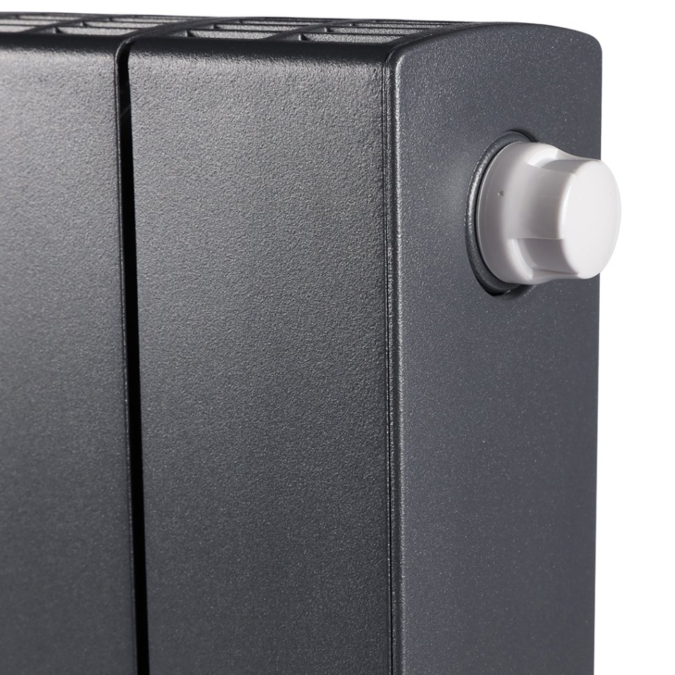 Биметаллический радиатор отопления Rifar Supremo Ventil SVR 500 10 секций нижнее правое подключение титан