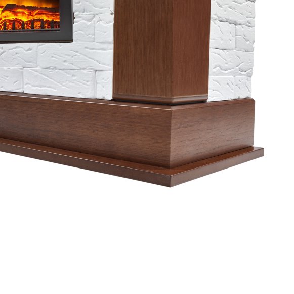 Каминокомплект Firelight Prestigio 25 с очагом Electrolux EFP/P-2520LS камень белый/шпон дуб