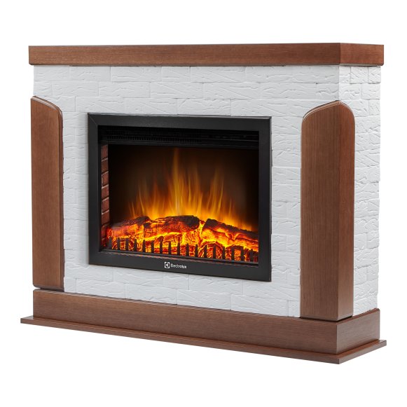 Изображение товара Каминокомплект Firelight Prestigio 25 с очагом Electrolux EFP/P-2520LS камень белый/шпон дуб