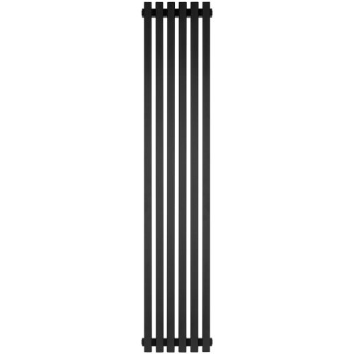 Стальной трубчатый радиатор Stout Tube QV40-1750-6-R Quadro RAL1T103S9005 черный матовый муар — фото 2