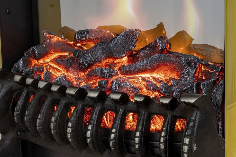 Каминокомплект Royal Flame California STD CRM (Разборный) с очагом Fobos FX M Brass санд антрацит — фото 6