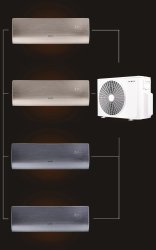 Мульти сплит-система на 4 комнаты 25+25+25+25 м2 AURUS ADI/in-09HN8/GOLD*2+ADI/in-09HN8/BLACK*2/ADMI/out-36H4N8 D Series