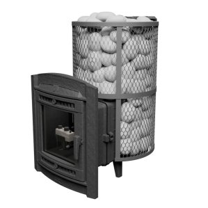 Печь банная PROMetall Атмосфера L сетка нержавейка с газовой горелкой