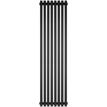 Стальной трубчатый радиатор Stout Tube QV40-1750-8-R Quadro RAL1T103S9005 черный матовый муар