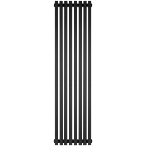 Стальной трубчатый радиатор Stout Tube QV40-1750-8-R Quadro RAL1T103S9005 черный матовый муар — фото 2