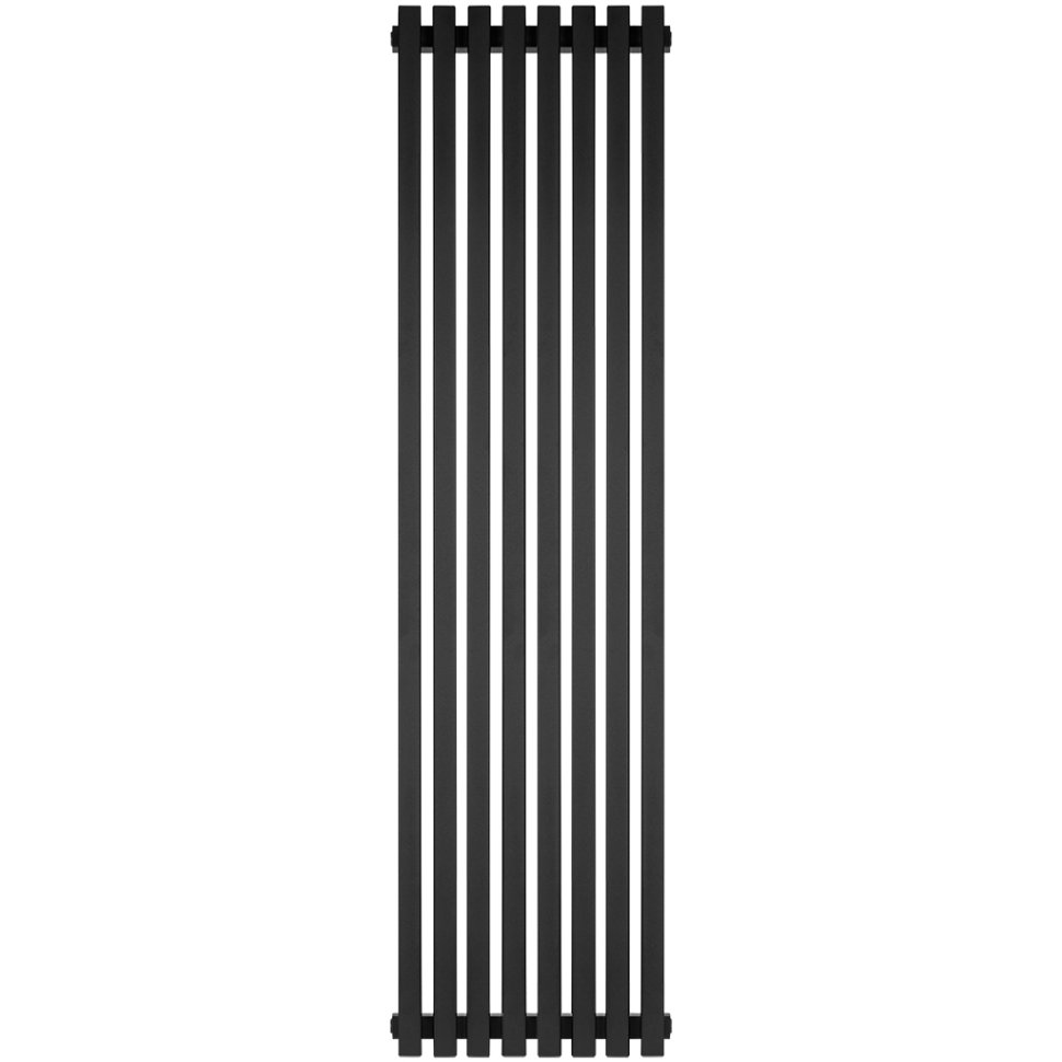 Стальной трубчатый радиатор Stout Tube QV40-1750-8-R Quadro RAL1T103S9005 черный матовый муар