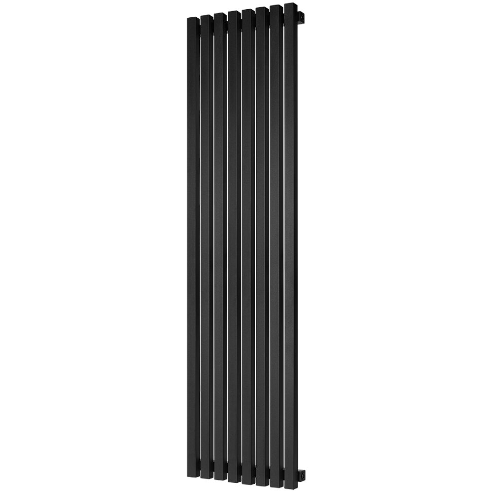 Стальной трубчатый радиатор Stout Tube QV40-1750-8-R Quadro RAL1T103S9005 черный матовый муар
