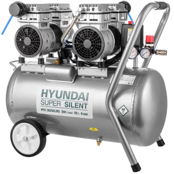 Компрессор безмасляный HYUNDAI НYC 30250LMS поршневой, бесшумный.