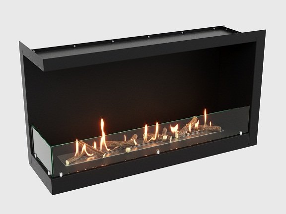 Встроенный биокамин Lux Fire Угловой 1155 М