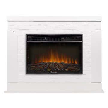 Каминокомплект Firelight Prestigio 25 с очагом Electrolux EFP/P-2520LS камень белый/шпон белый дуб