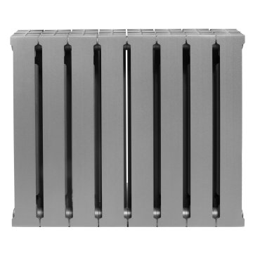 Биметаллический радиатор отопления Royal Thermo PianoForte 500 8 секций Silver Satin