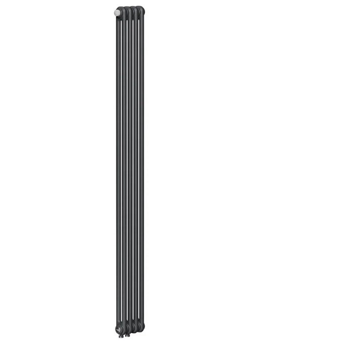 Стальной трубчатый радиатор Rifar Tubog 2180/4 нижнее подключение DV1 титан RAL 9223 Matt