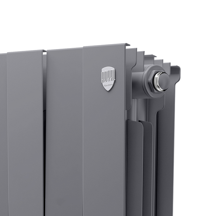 Биметаллический радиатор отопления Royal Thermo PianoForte 300 серебристый 14 секций — фото 4