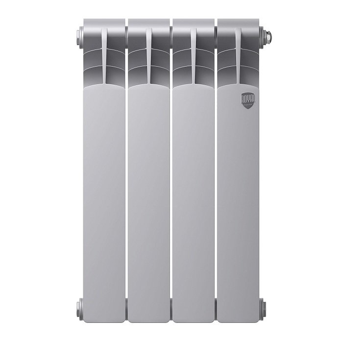 Биметаллический радиатор отопления Royal Thermo Revolution Bimetall 500 2.0 4 секции Silver Satin — фото 1