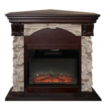 Каминокомплект RealFlame Dublin ROCK Corner STD/EUG/24 AO с очагом Kendal 24