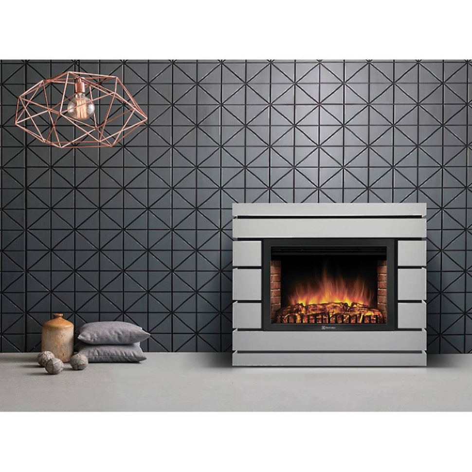 Каминокомплект Electrolux EFP/P-2520LS N портал Moderno 25 шпон белый дуб